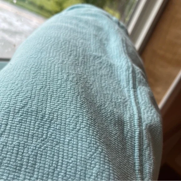 AERIE Medium Light Blue Textured Crew Neck Pullover Relaxed Oversized‎ Top - Picture 11 of 11